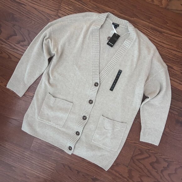 NWT Torrid Vegan Cashmere Boyfriend Cardigan V-Neck Sweater Size 1X 14-16 NEW - Picture 2 of 12